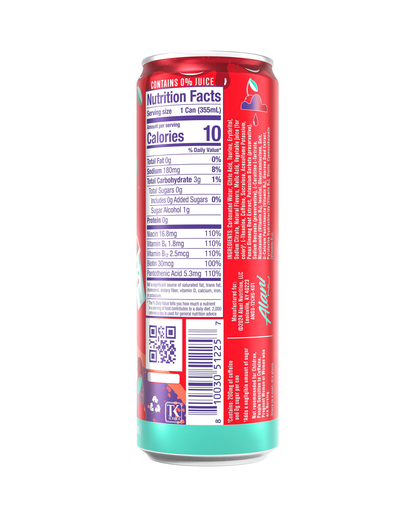 Cherry Slush Zero-Sugar Energy Drink - 12 Pack