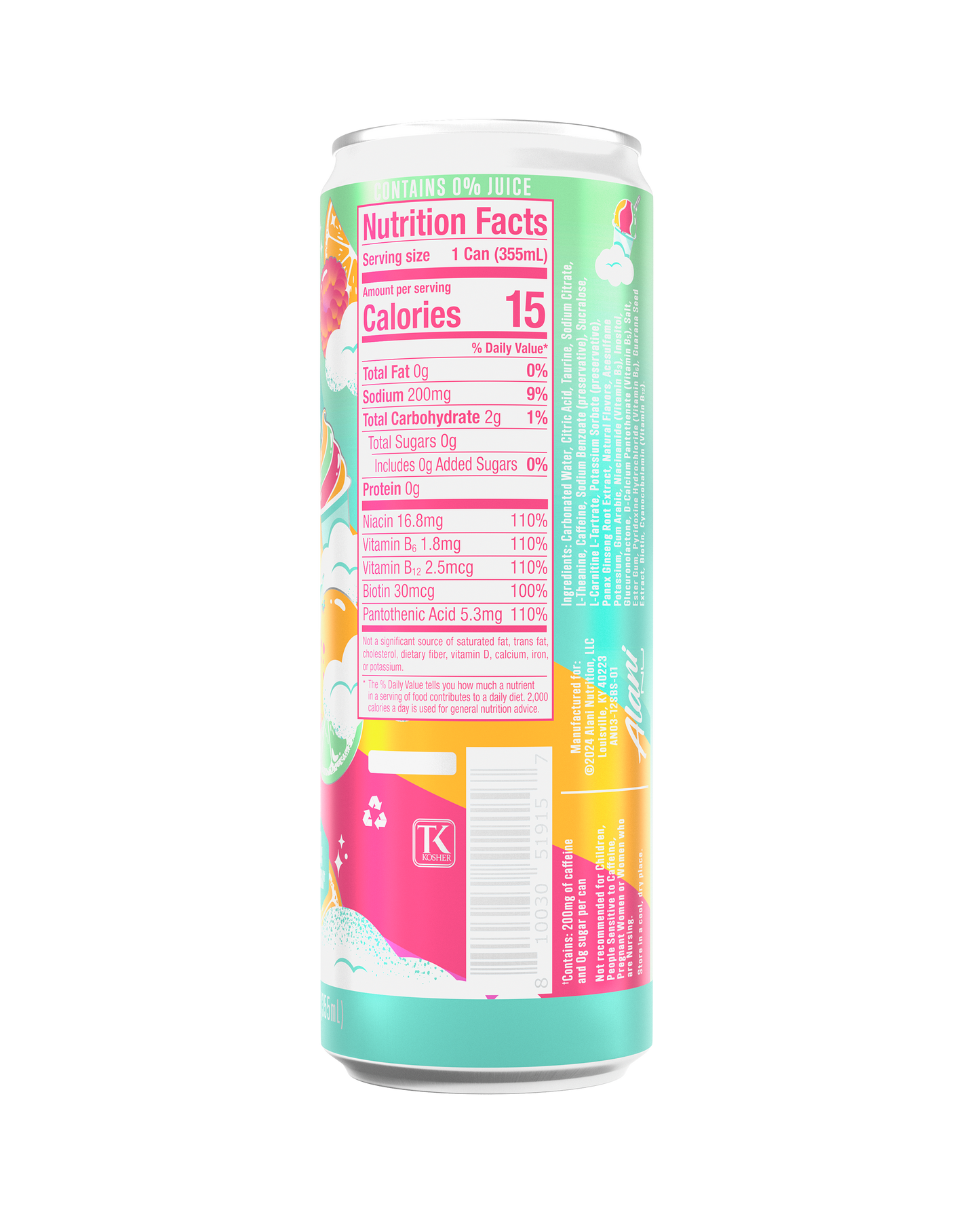 Sherbet Swirl Sugar-Free Energy Drink - 12 Pack