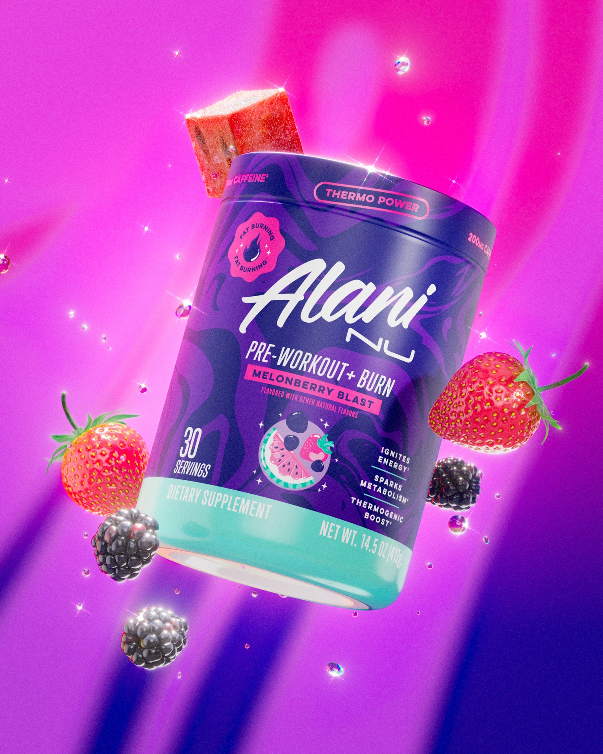 Melonberry Blast Pre-Workout+ Burn - 30 Servings