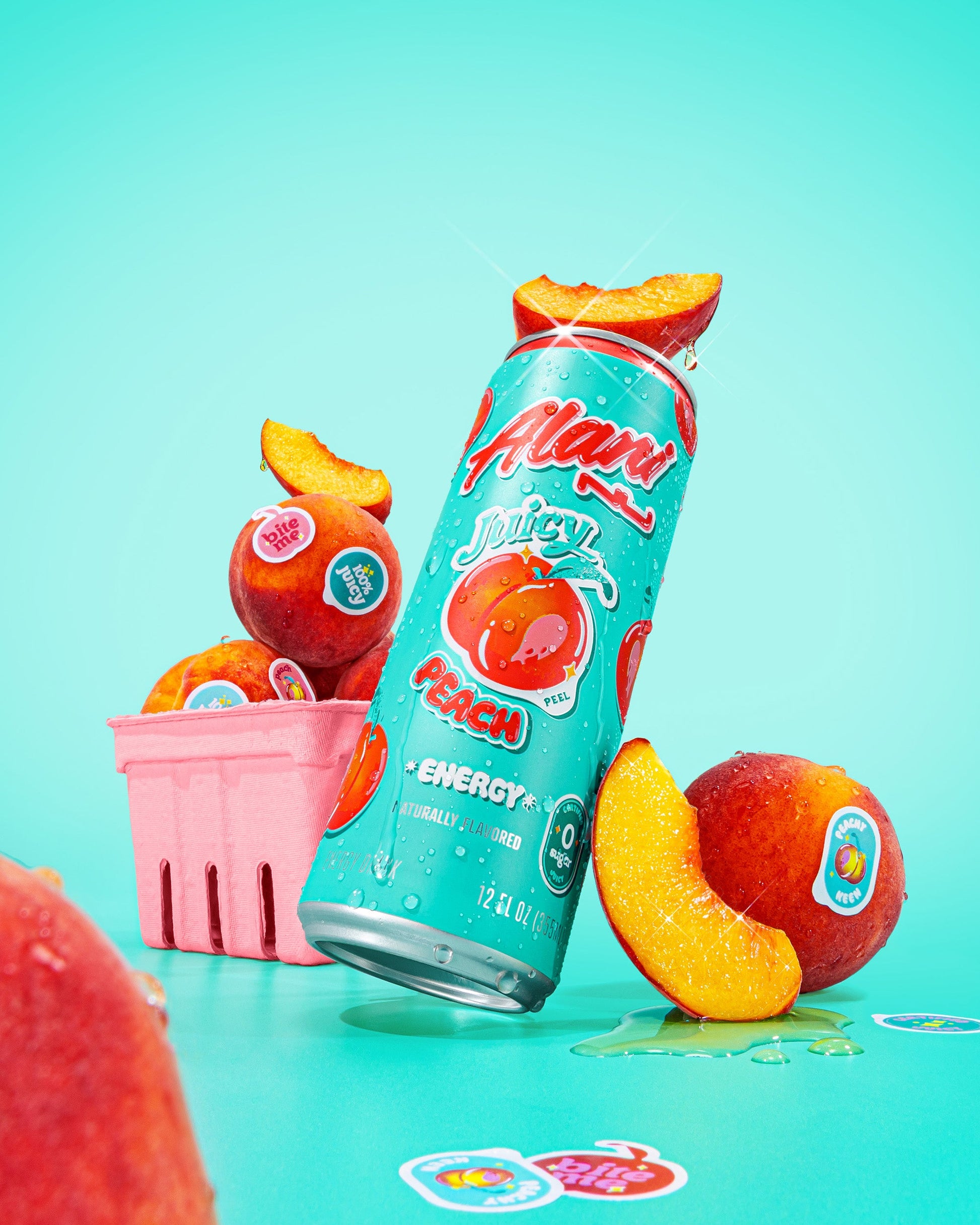 Juicy Peach Zero-Sugar Energy Drink - 12 Pack