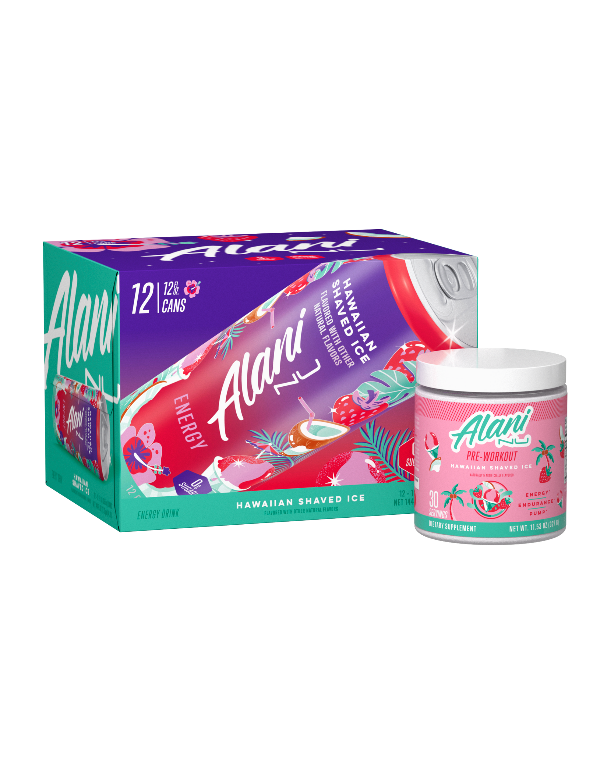Hawaiian Shaved Ice Energy Drink & Pre-Workout Bundle