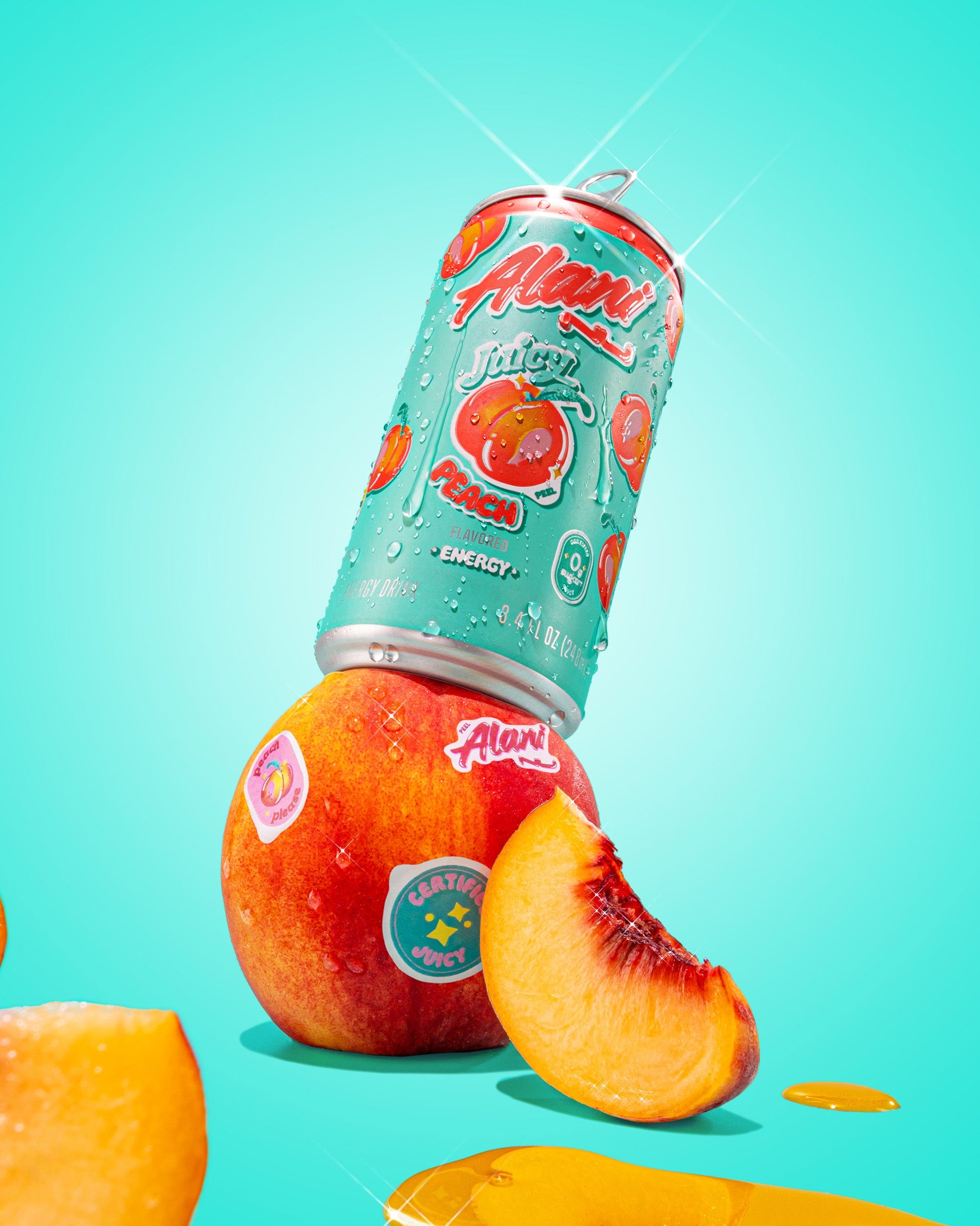 Juicy Peach Mini Energy Drinks – 24 Pack