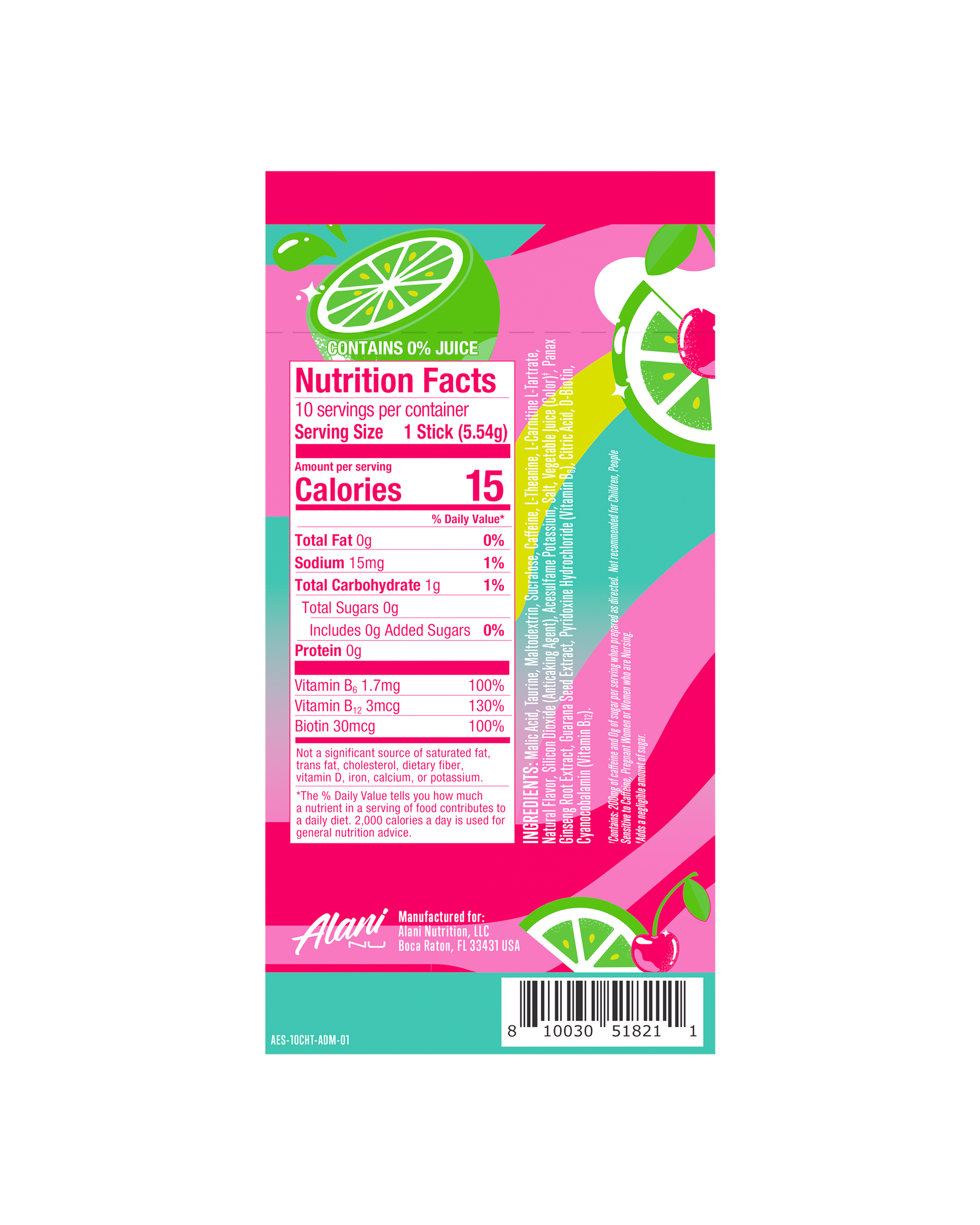 Cherry Twist Powdered Energy Sticks – 10 Pack