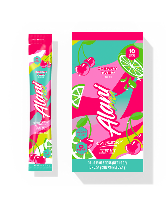Cherry Twist Powdered Energy Sticks – 10 Pack