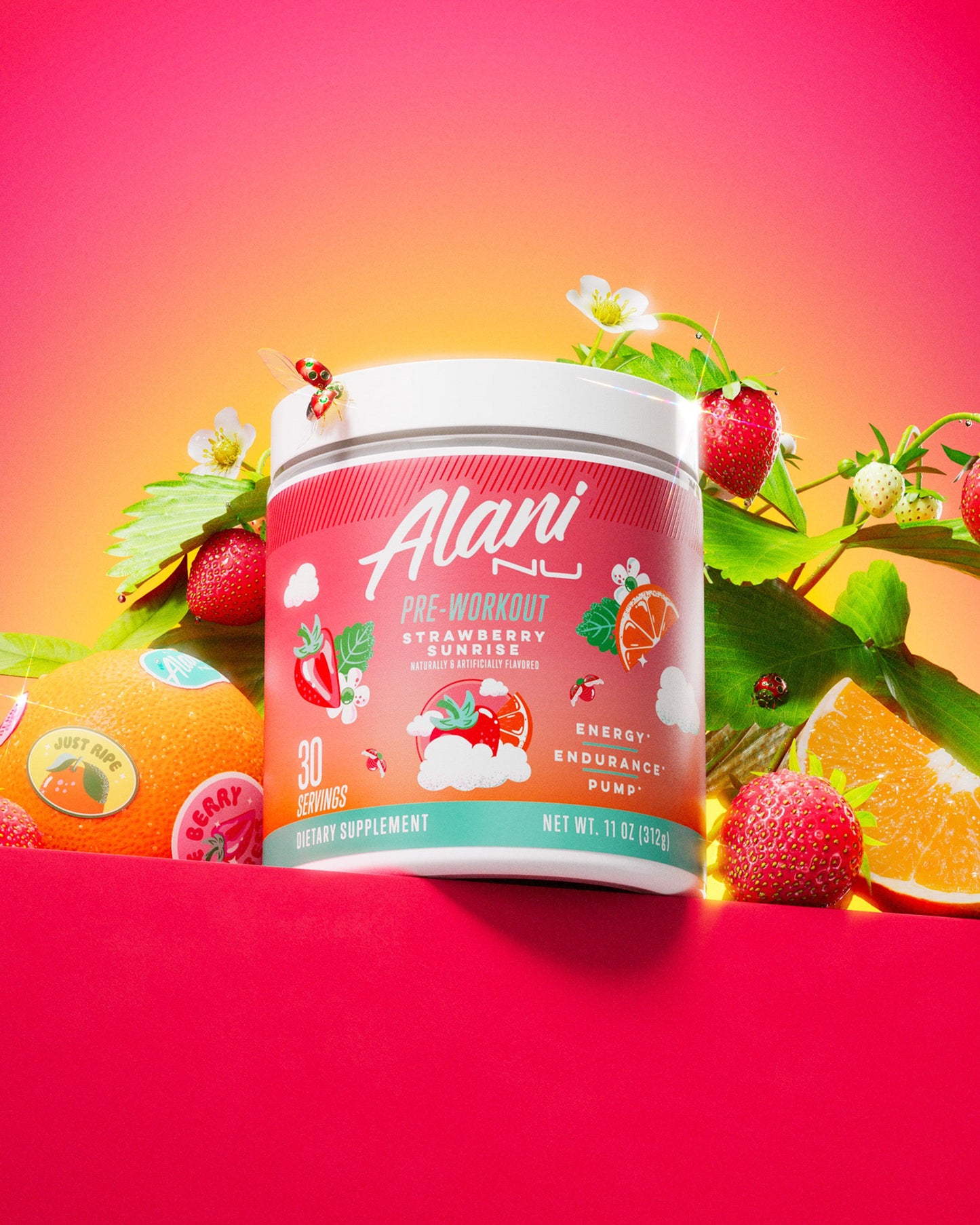 Strawberry Sunrise Pre-Workout Powder - 30 Servings
