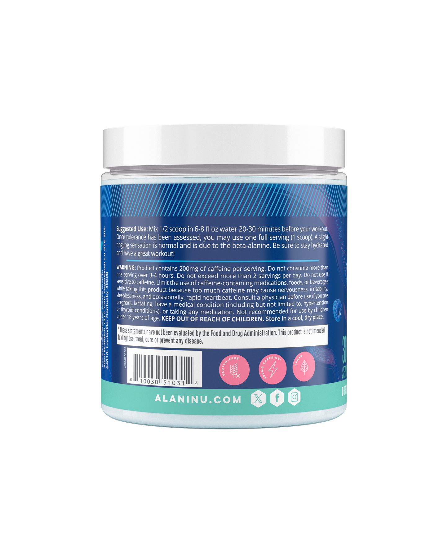 Breezeberry Pre-Workout Powder - 30 Servings