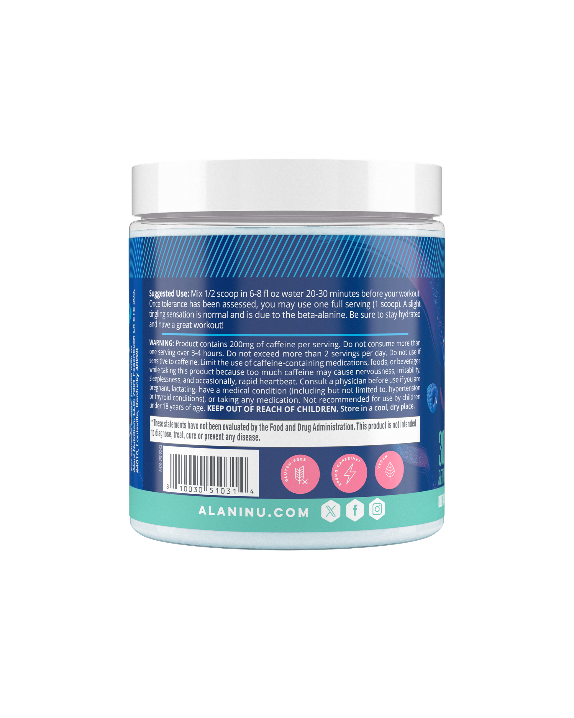 Breezeberry Pre-Workout Powder - 30 Servings
