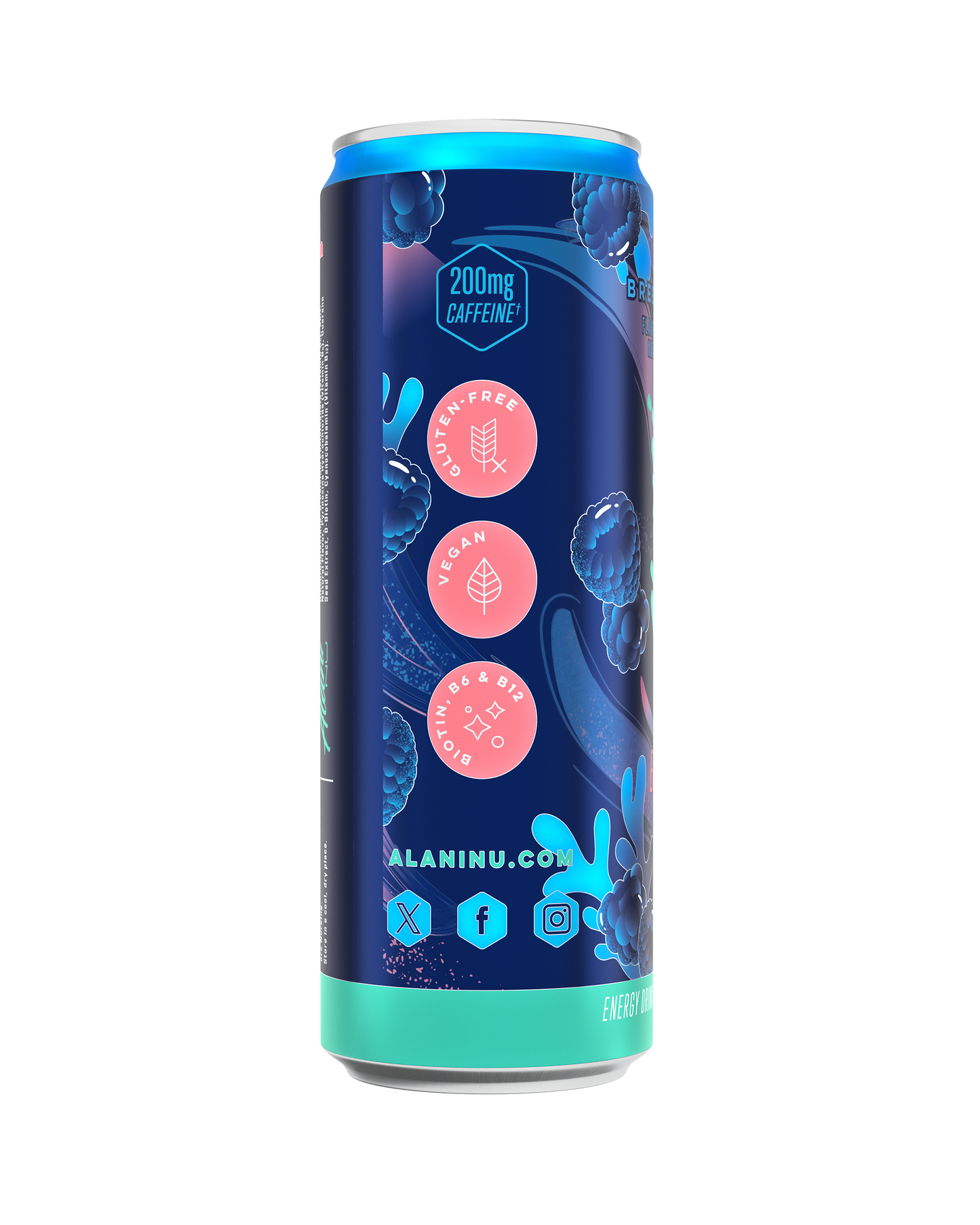 Breezeberry Zero-Sugar Energy Drink - 12 Pack