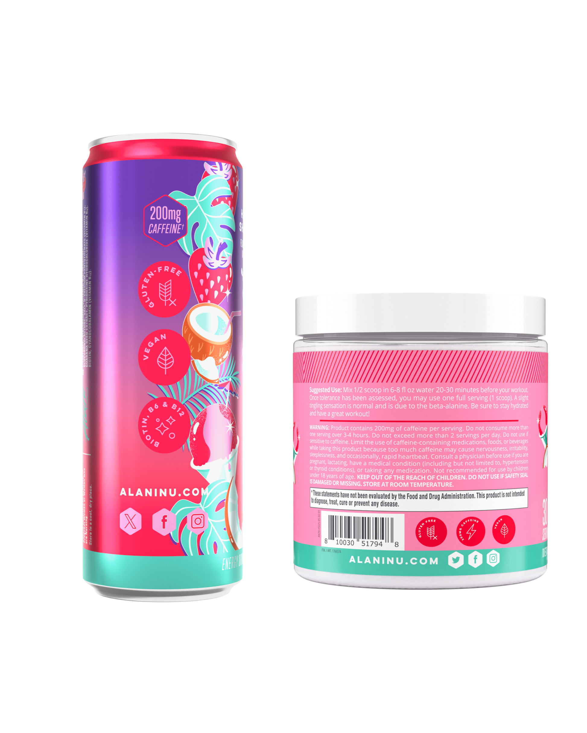 Hawaiian Shaved Ice Energy Drink & Pre-Workout Bundle