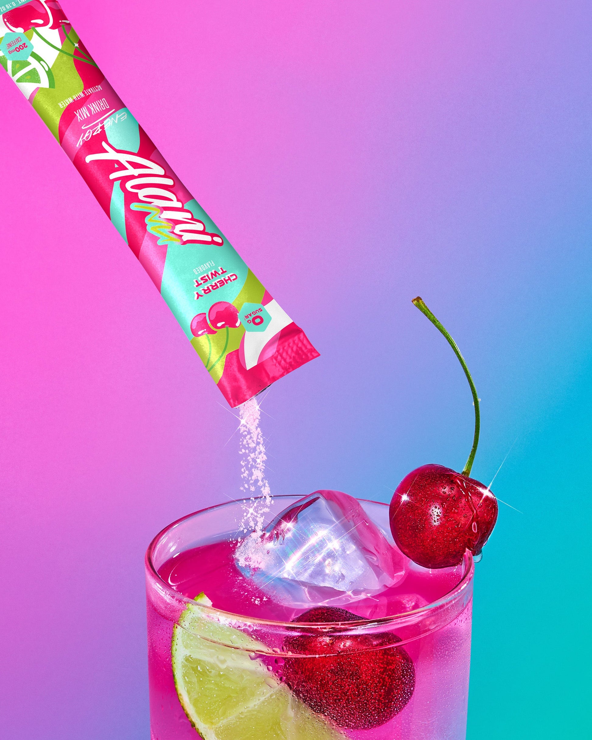 Cherry Twist Powdered Energy Sticks – 10 Pack