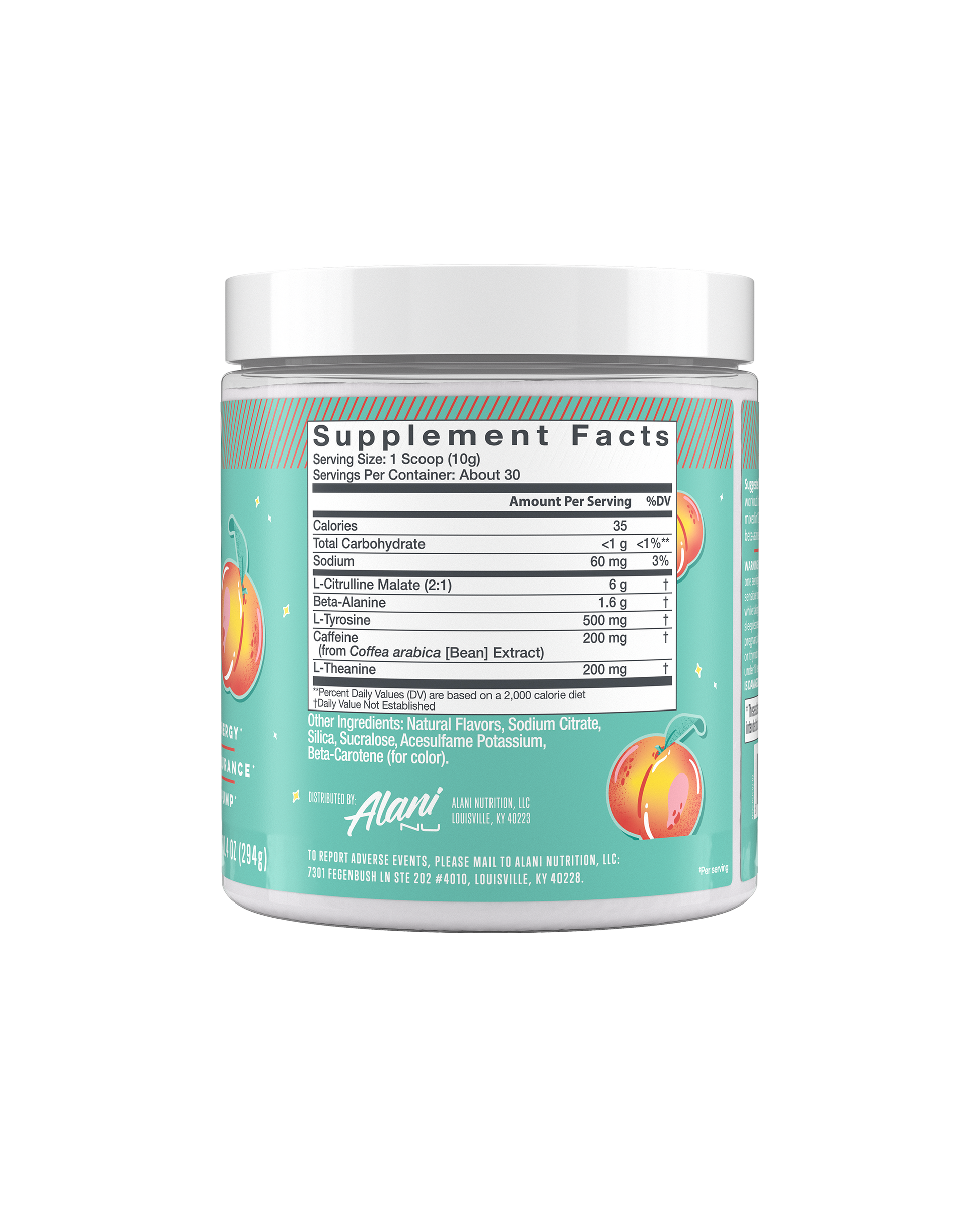 Juicy Peach Pre-Workout Powder - 30 Servings