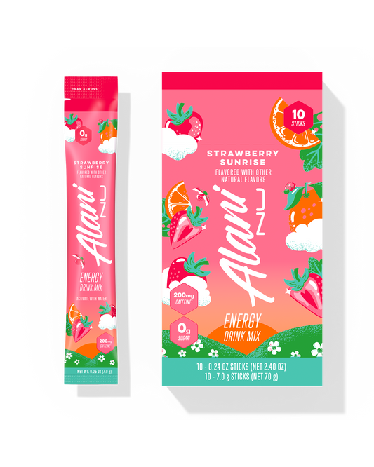Strawberry Sunrise Energy Drink Mix Sticks - 10 Pack