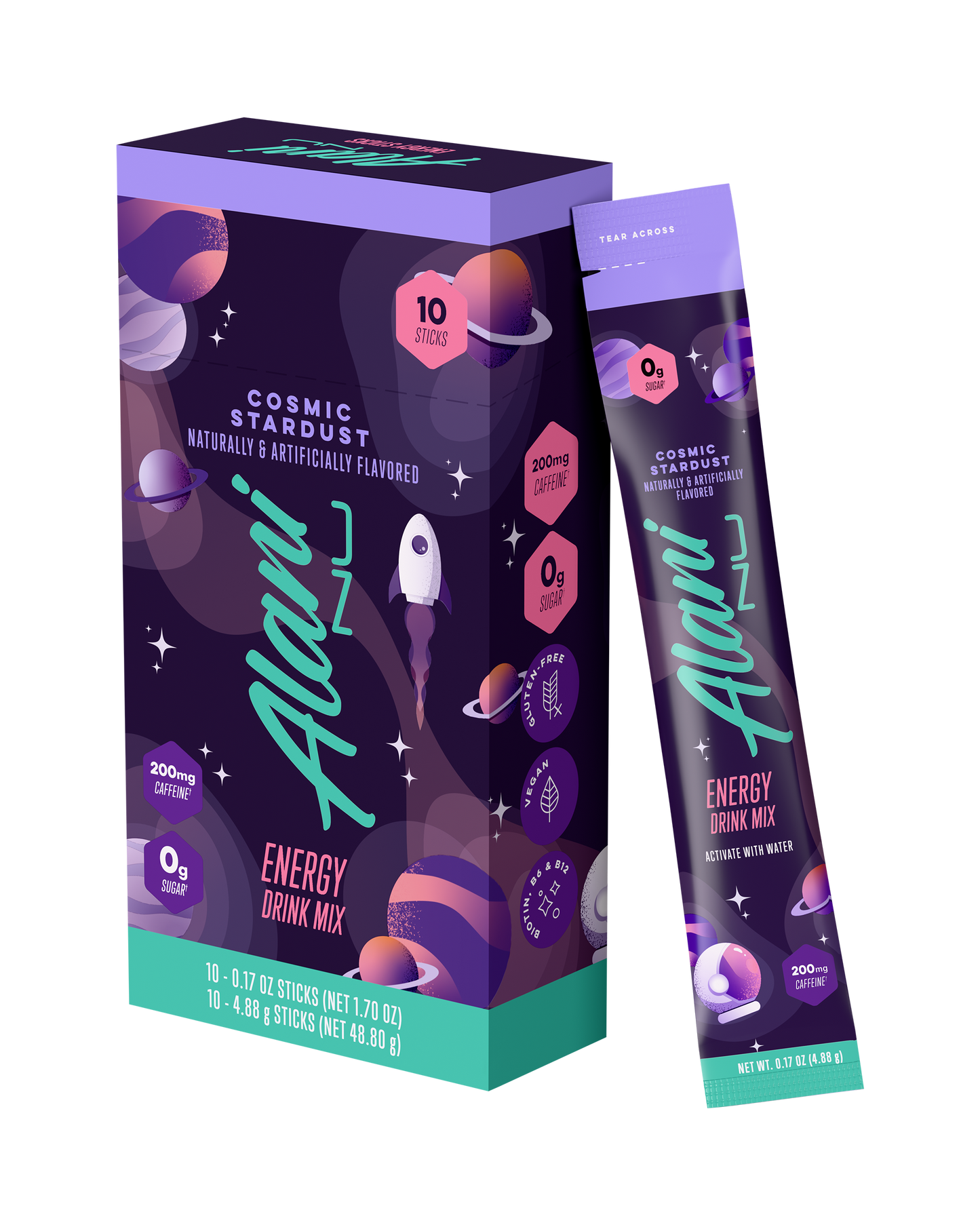Cosmic Stardust Energy Drink Mix Sticks - 10 Pack