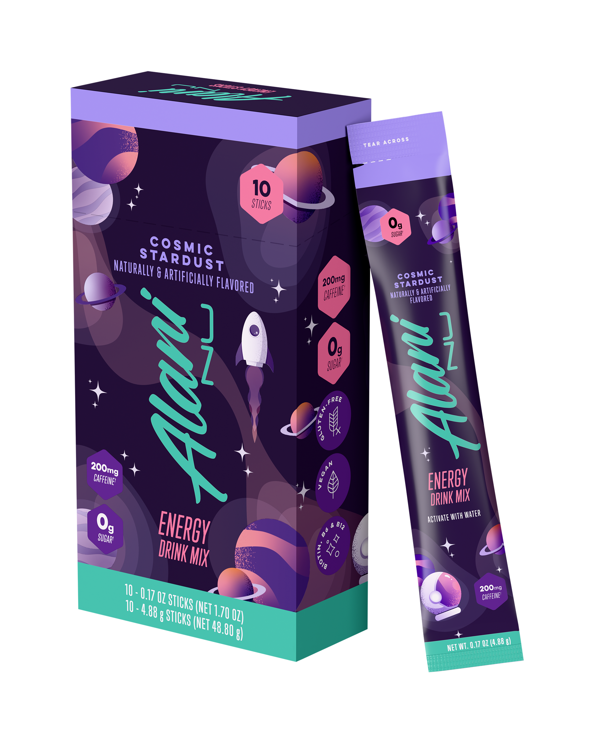 Cosmic Stardust Energy Drink Mix Sticks - 10 Pack