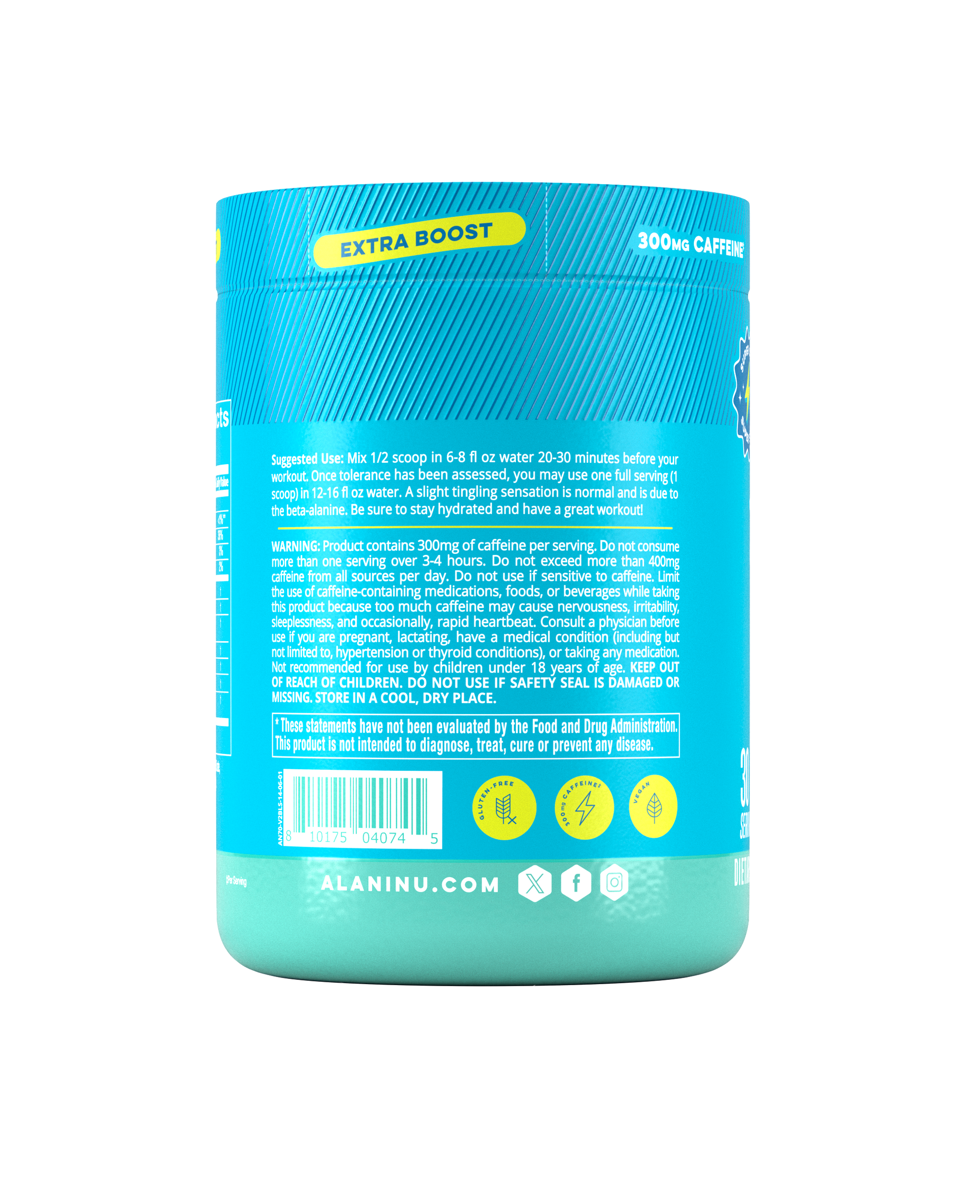 Blue Slush Pre-Workout+ Powder - 30 Servings