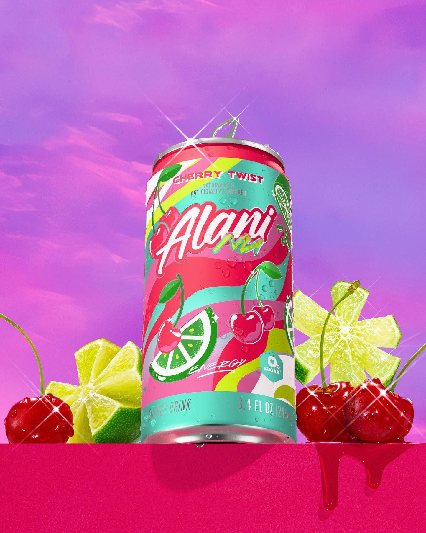 Cherry Twist Mini Energy Drinks – 24 Pack